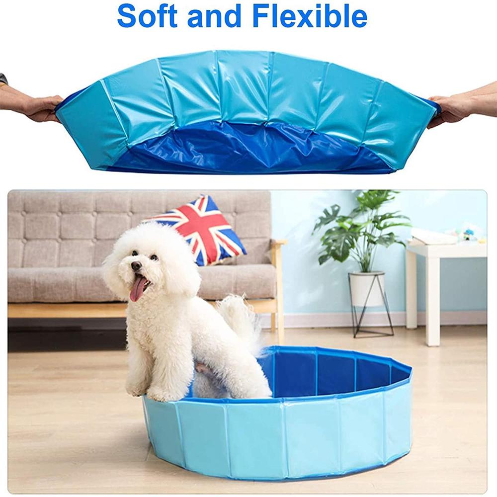 Foldable Pet Bath Outdoor Portable Swimming Pool for Pets and Kids