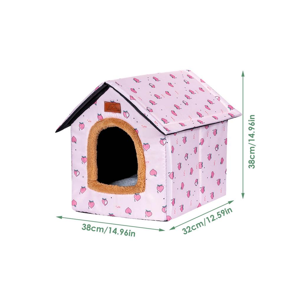Waterproof Pet Condo Soft Indoor Outdoor Cat Small Dog Houses Wear-resistant Cute Pet Condo Foldable Detachable Pet Kitten Pu