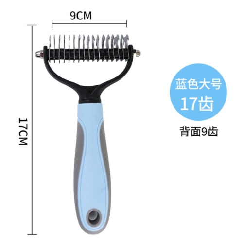 Pets Fur Knot Cutter Dog Grooming Shedding Tools Pet Cat Hair Removal Comb Brush Double Sided Pet Products Comb for Cats