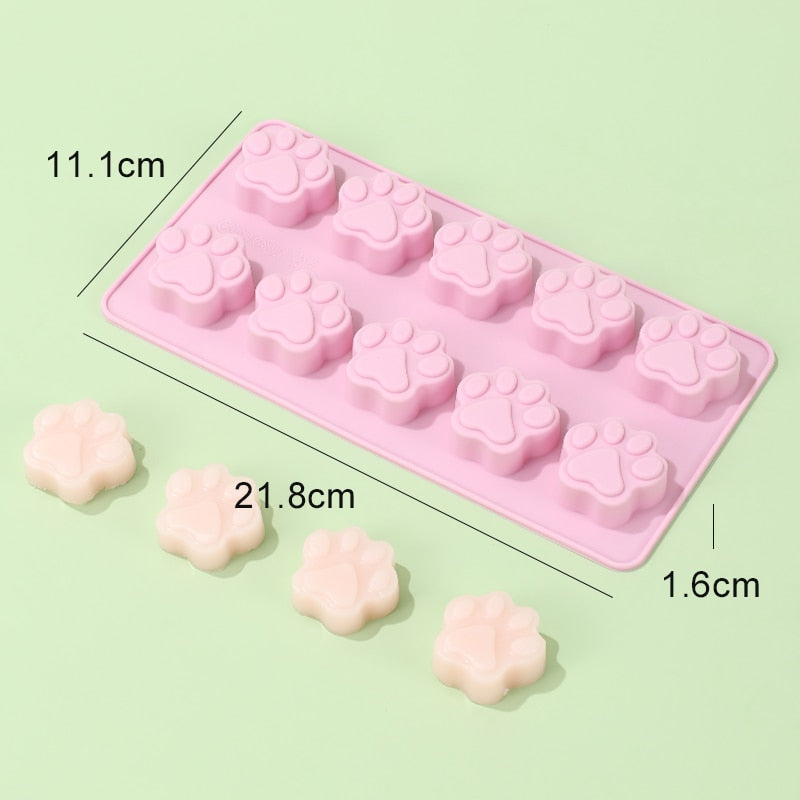 DIY Silicone Dog Cat Animal Paw Pet Print Baking Mold Reusable Homemad –  Doggy Hair Nets