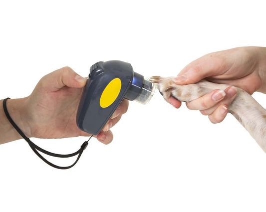 JW Pet Palm Nail Grinder for Dogs Grey; Yellow One Size