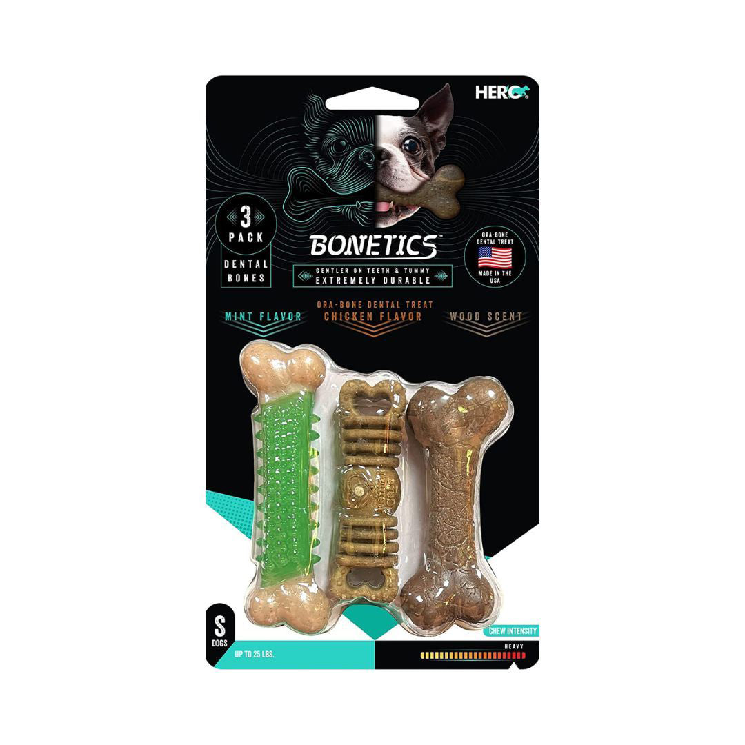 Hero Dog Bonetics Treat Bone Small 3 Pack