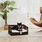 Teamson Pets Rattan Woven Dog or Cat Bed & Cushion