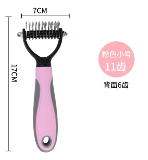 Pets Fur Knot Cutter Dog Grooming Shedding Tools Pet Cat Hair Removal Comb Brush Double Sided Pet Products Comb for Cats